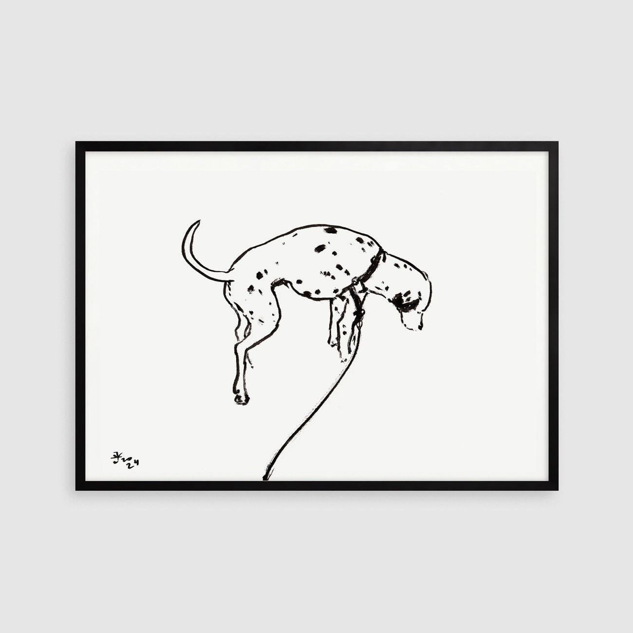 Dalmatian Dog Art Print, Children's Nursery Wall Art, Dalmatian Printable Art, Instant Download, Dalmatian Drawing, Dog Lover Decor