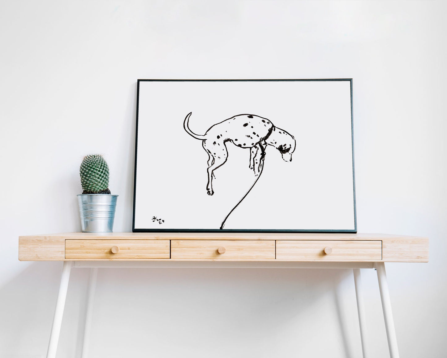 Dalmatian Dog Art Print, Children's Nursery Wall Art, Dalmatian Printable Art, Instant Download, Dalmatian Drawing, Dog Lover Decor