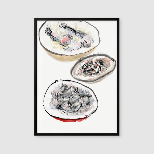 Fish Kitchen Print, Digital Download, Food Abstract Wall Art, Expressionist Fish Painting, Fish Eye Printable, Healthy Cooking Decor