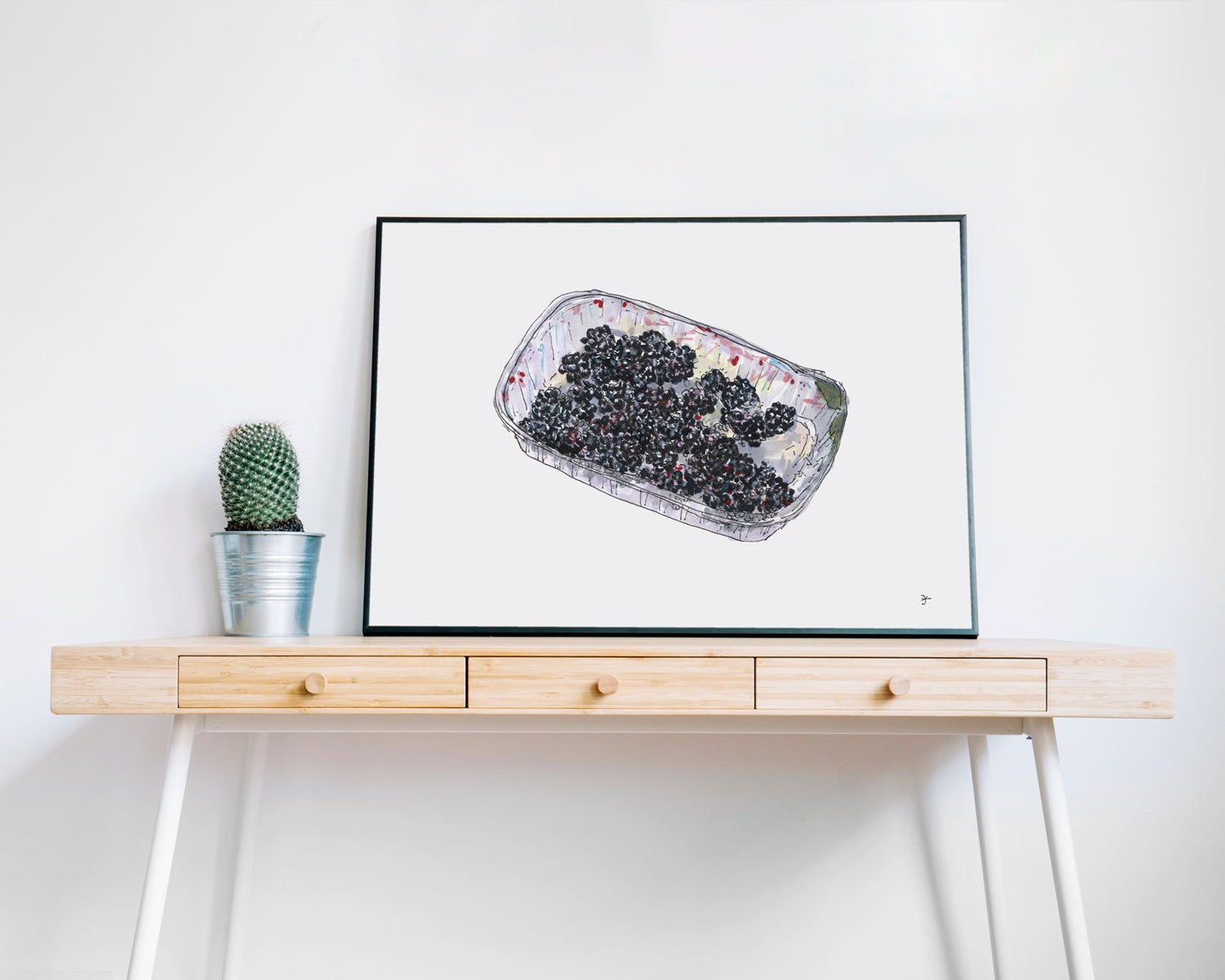 Blackberry Kitchen Wall Art, Digital Download, Berries Illustration, Fruit Poster, Country Food Print, Farmhouse Wall decor, Blackberry Art