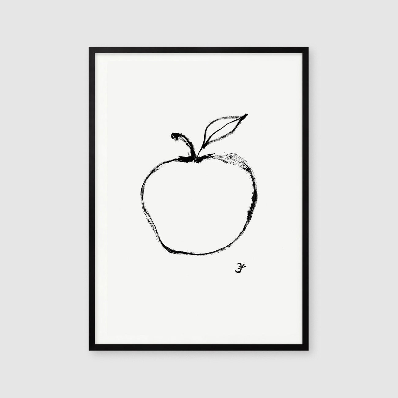 Minimalist Apple Print, Modern Interior Decor, Fruit Dinner Room Wall Art, Simple Apple Art, Kitchen Art, Nursery Decoration, Apple Juice