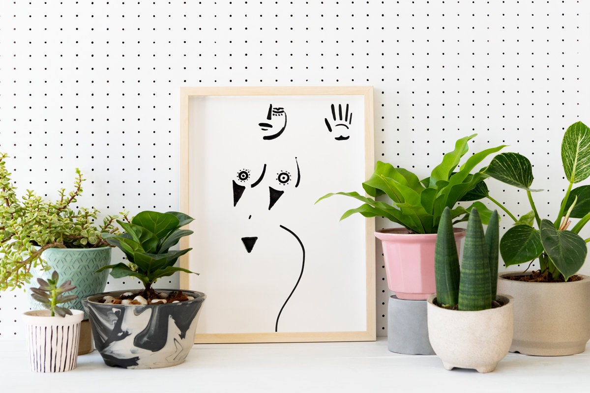 Nude Woman Print, Digital Download, Minimalist Erotic Art, Black and White Decor, Wall Art, Gift for Her, Romantic Printable Poster