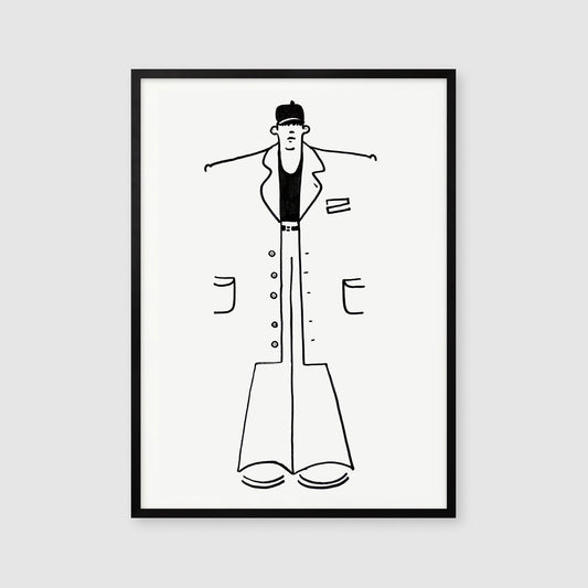 Minimalist Fashion Print, Black and White, Instant Download, Line Art