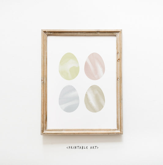 Spring Easter Wall Art, Instant Download, Kids Room Decor, Easter Decorations, Easter Egg Art, Easter Pastel Art, Living Room Decor