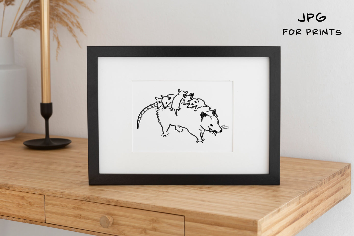 Opossum Png Sublimation, Print At Home Cutting File, Opossum Lovers Gift, Wildlife SVG, Possum Clip Art,   Opossum Print, Opossum Silhouette