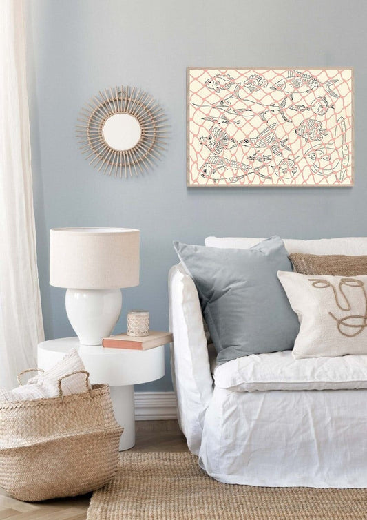 Fishing Coastal Print, Swordfish Print, Save Ocean Printable, Gift for Him, Fish Print, Beach House Wall Art, Sunfish Printable, Nautical