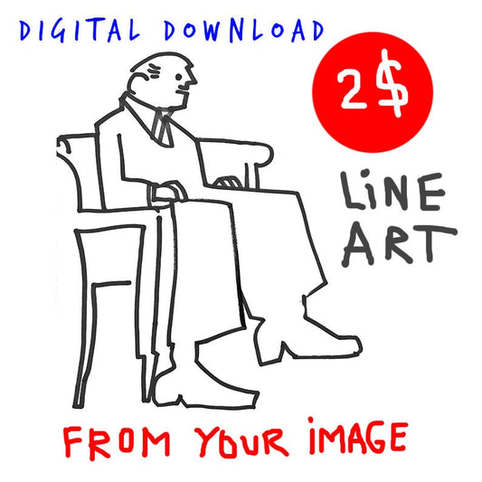 Two Dollars Sketch from your Photo, Quick Sketch, Custom Drawing, Digital Download, Custom illustration from photo, Sketch Commissions