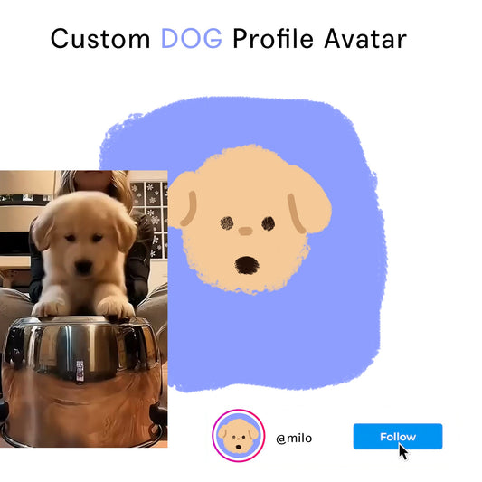 Custom Dog Profile Avatar ~ Digital Download