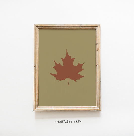 Fall Leaves Printable Art, Digital Download, Autumn Art, Minimalist Fall Decorations, Entryway Wall Art, Thanksgiving Print, Fall Sign