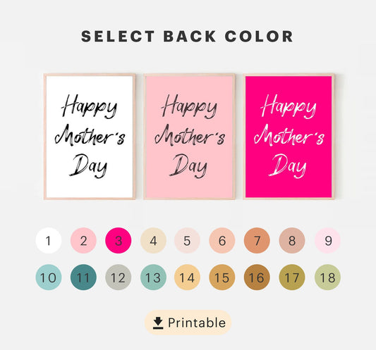 Mother's Day Poster, Digital Download, Boho Print, Mother's Print, Gift for Her, Mother Room Wall Art, Rose Pink Poster, Phrase & Saying