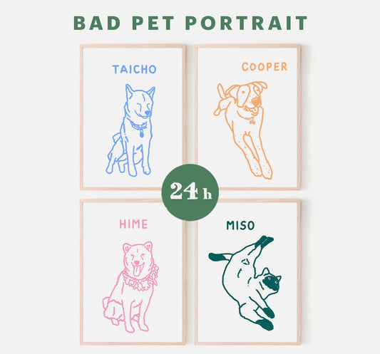Custom Bad Pet Portrait ~ Digital Download