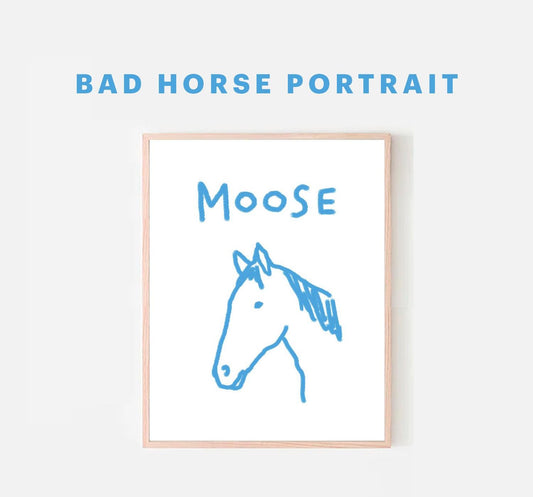 Custom Bad Horse Portrait ~ Digital Download