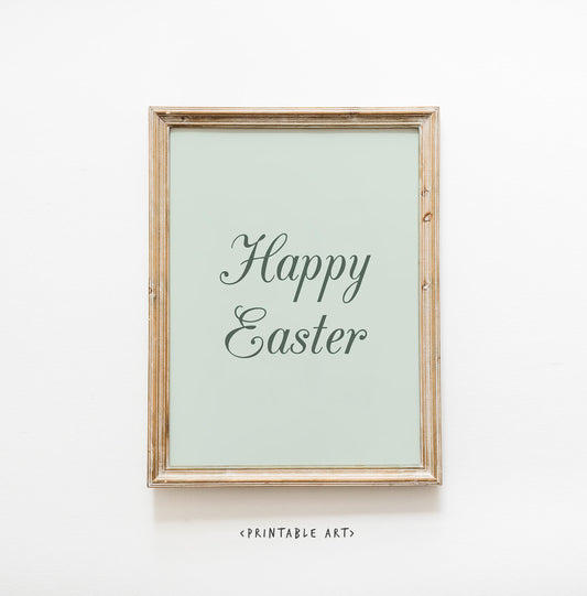 Green Happy Easter Wall Decor, Cottage Core Easter Decorations for a Cozy Home, Spring Holiday Decor Gift