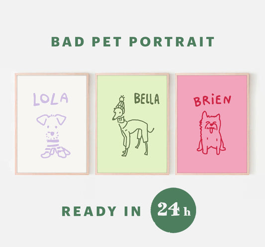 Custom Bad Dog Portrait ~ Digital