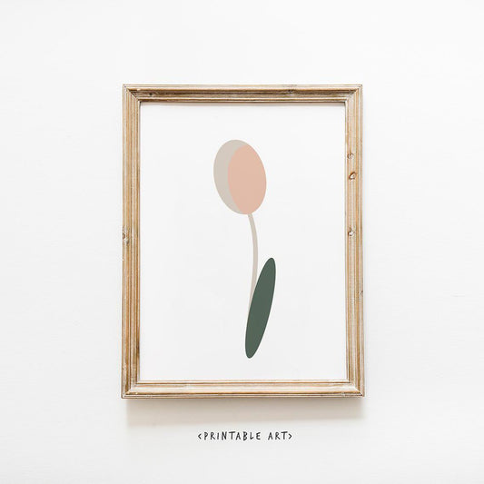 Minimalist Flower Art - Printable Decor for Home, Modern Wall Art, Instant Download, Floral Decor, Elegant Design, Unique Gift